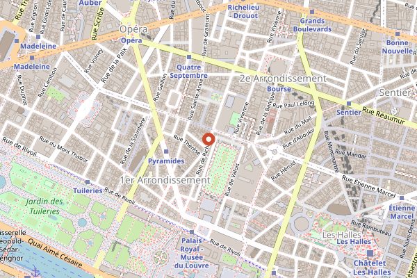 Map showing Juvéniles in Paris