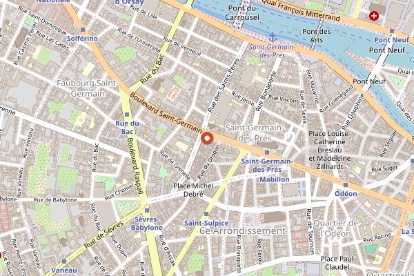 Map showing Ralph's in Paris