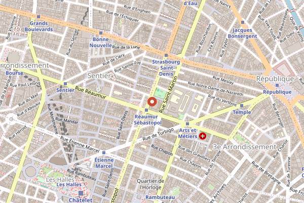 Map showing Santa Lyna in Paris