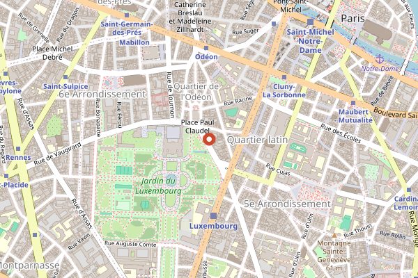 Map showing Treize au Jardin in Paris