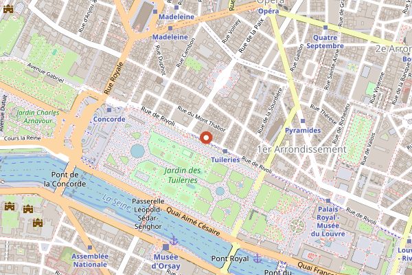 Map showing Angelina in Paris