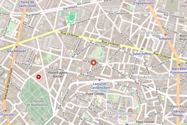 Map showing Bonthés in Paris