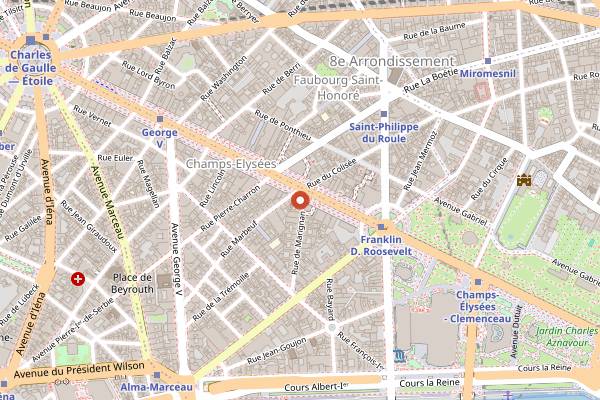 Map showing Café Di Roma in Paris