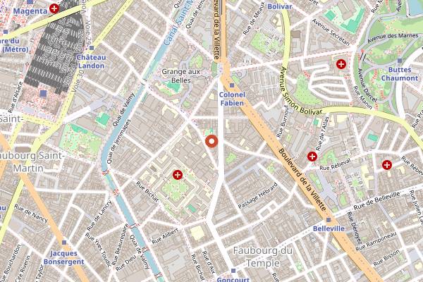 Map showing Café Studio in Paris