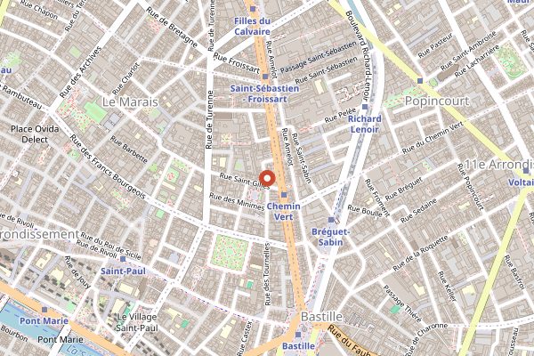 Map showing Fragments in Paris
