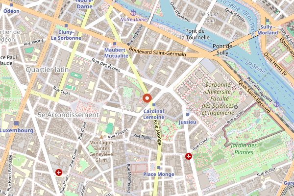 Map showing Strada Café in Paris