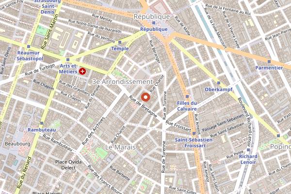 Map showing Tiba in Paris