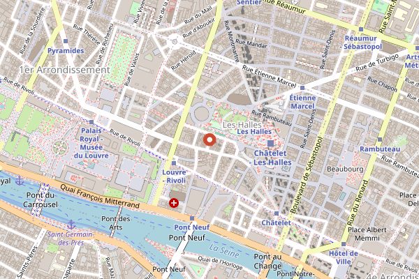 Map showing La Poule au Pot in Paris