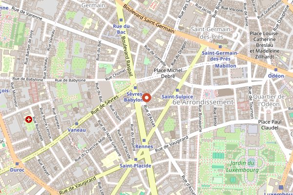Map showing Le Cherche Midi in Paris