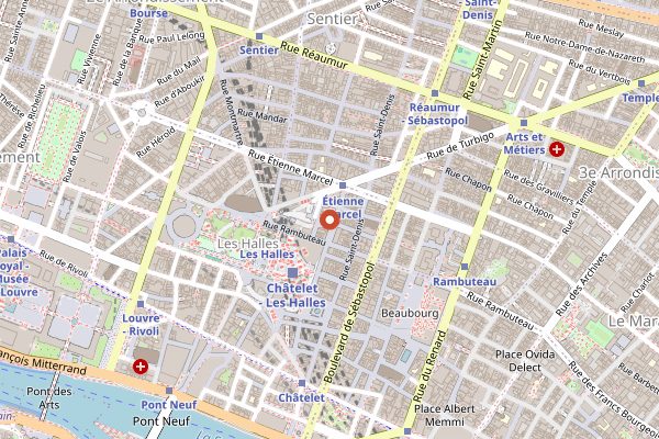 Map showing Le Petit Bouillon Pharamond in Paris