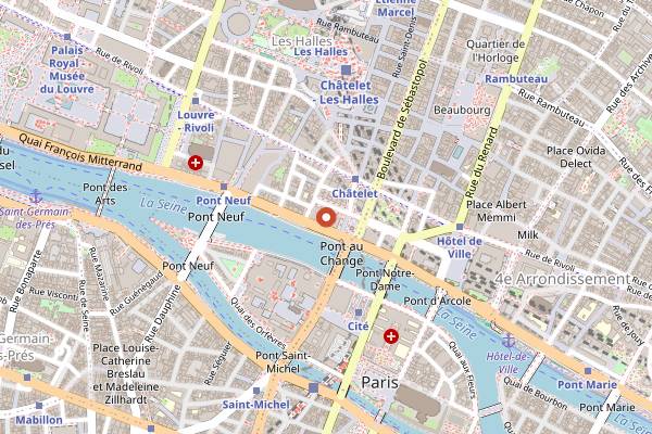 Map showing Le Zimmer in Paris