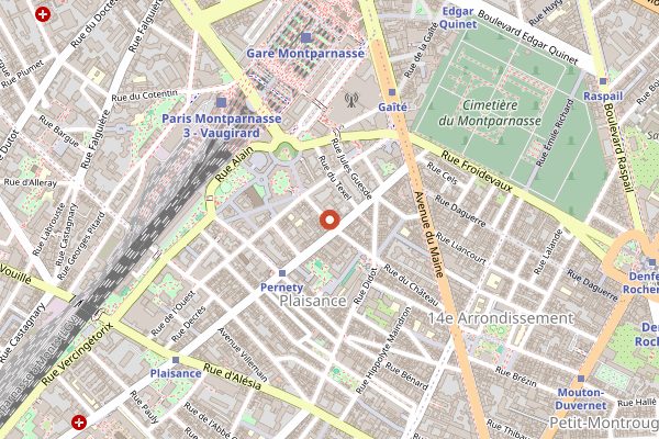 Map showing Hexagone Café Roastery in Paris