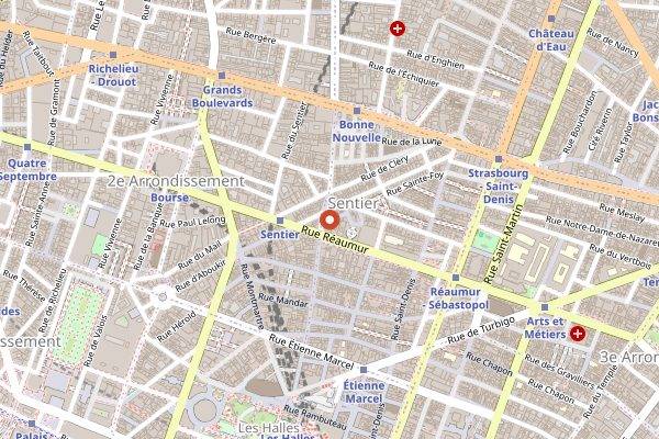 Map showing L'Arbre a Cafe in Paris