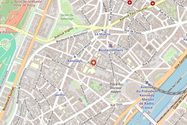Map showing École de Cuisine Alain Ducasse in Paris