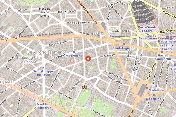Map showing L'Atelier des Chefs in Paris