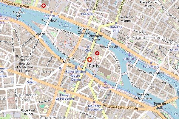 Map showing Fête du Pain in Paris