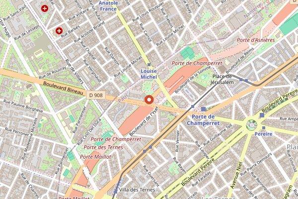 Map showing Salon Saveurs des Plaisirs Gourmands in Paris