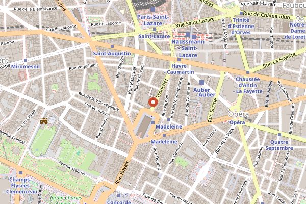Map showing Akrame in Paris