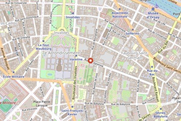 Map showing Arpège in Paris