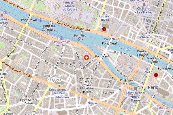 Map showing Restaurant Guy Savoy in Paris