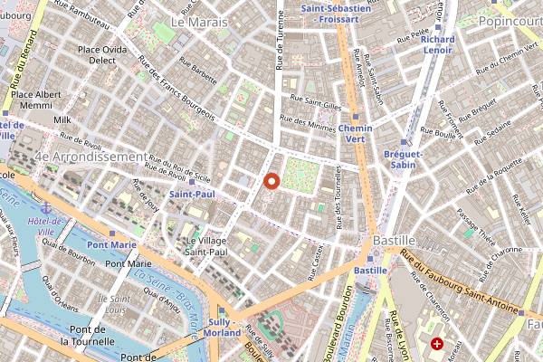 Map showing L'Ambroisie in Paris