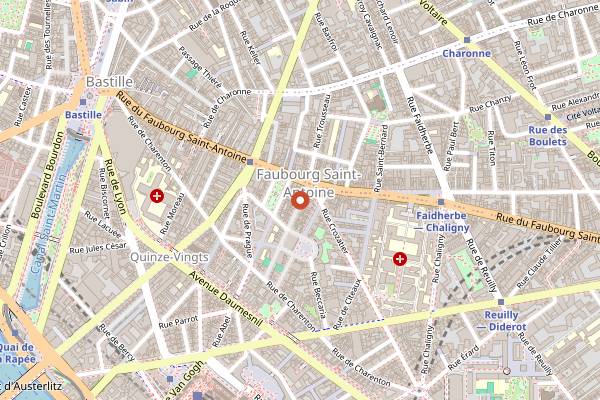 Map showing Virtus in Paris
