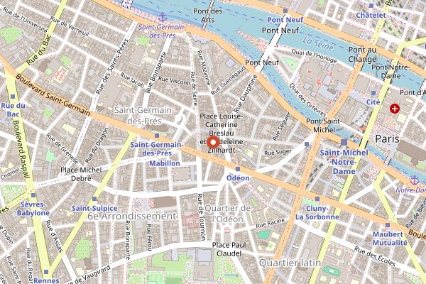 Map showing La Grande Crèmerie in Paris
