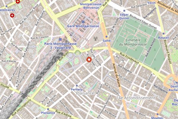 Map showing Mezze de Beyrouth in Paris