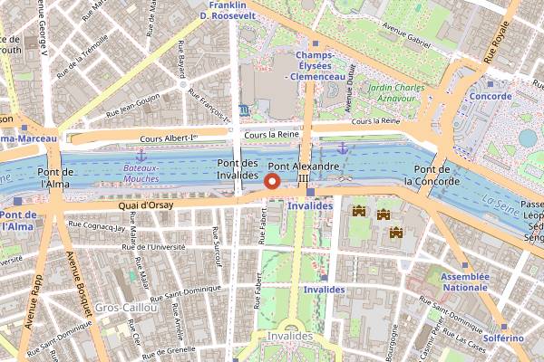Map showing Riviera Fuga in Paris