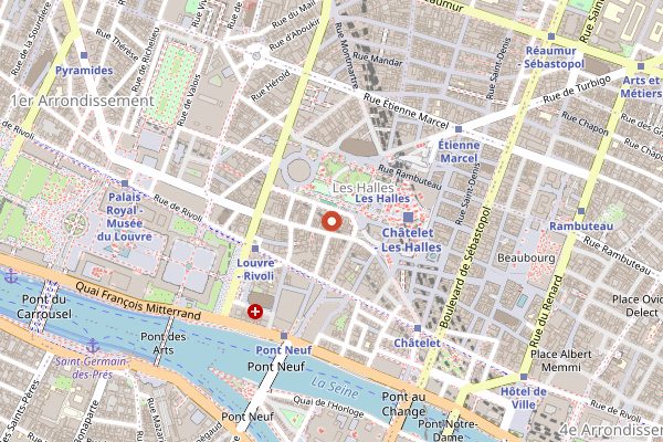 Map showing Chez Denise (La Tour de Montlhéry) in Paris