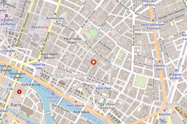 Map showing L'As du Fallafel in Paris