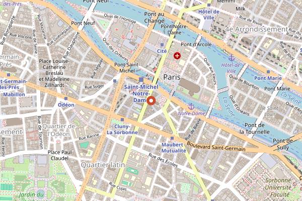 Map showing Aux Trois Mailletz in Paris