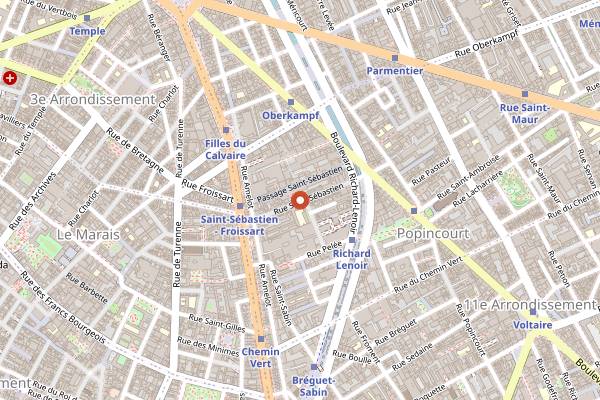 Map showing Bambino in Paris