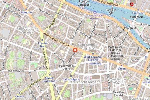 Map showing Cravan Saint-Germain in Paris