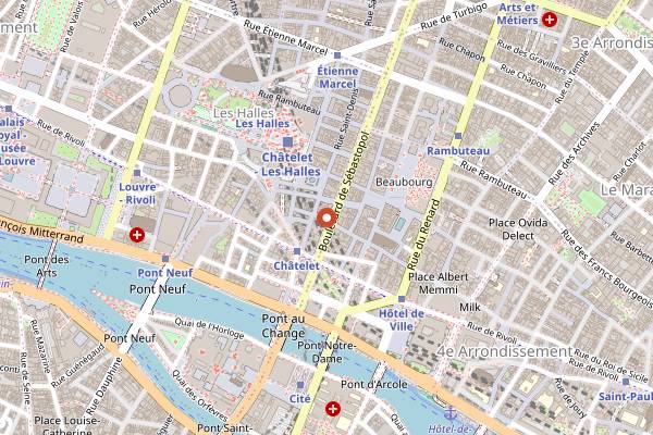 Map showing Le Duc des Lombards in Paris