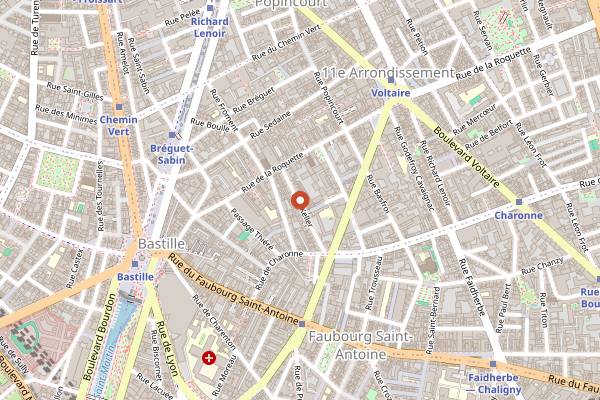 Map showing Fréquence in Paris