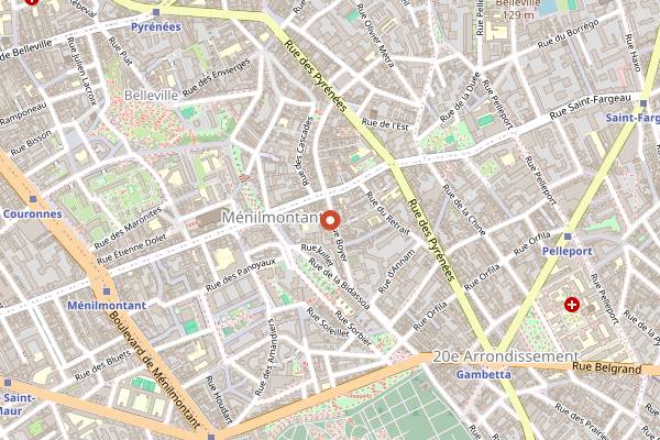 Map showing La Maroquinerie in Paris