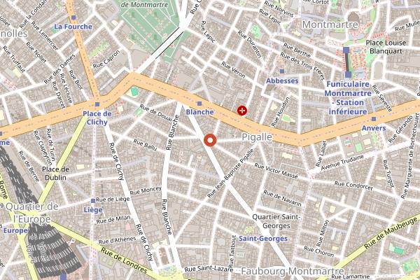 Map showing Le Carmen in Paris