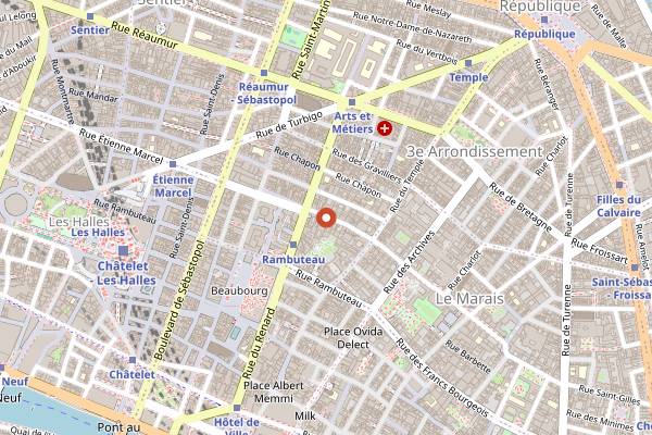 Map showing Le Duplex in Paris