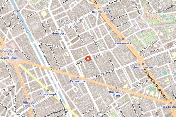 Map showing Le P'tit Garage in Paris