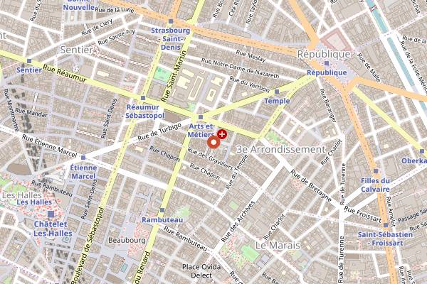 Map showing Le Tango in Paris