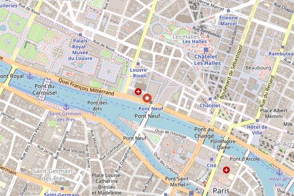 Map showing Le Tout-Paris at Cheval Blanc in Paris