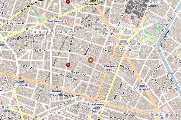 Map showing New Morning in Paris