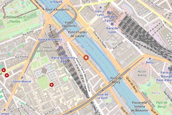 Map showing Wanderlust in Paris
