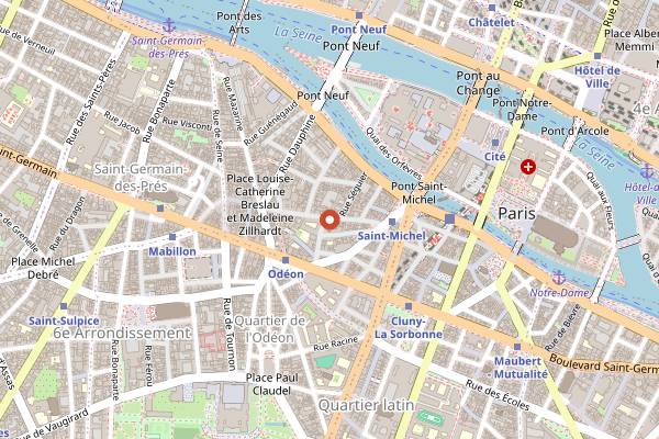 Map showing Allard in Paris