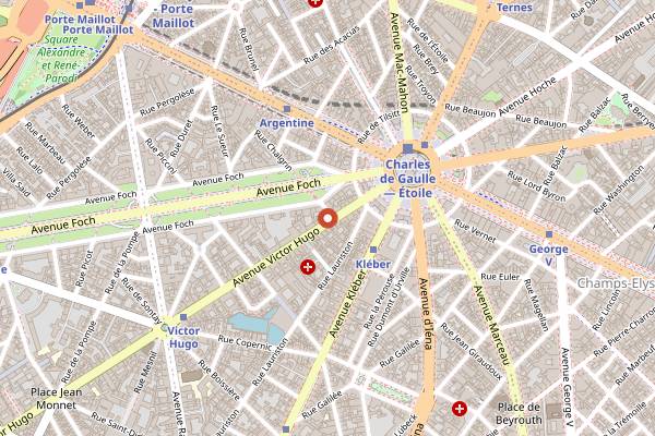 Map showing Café Prunier in Paris