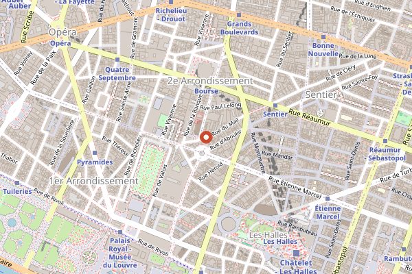 Map showing Chez Georges in Paris