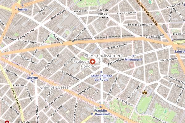 Map showing L'Arôme in Paris