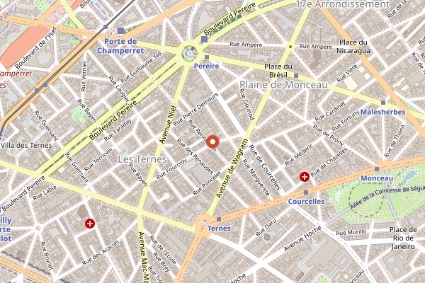 Map showing Le Bistrot Flaubert in Paris