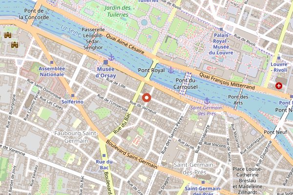 Map showing Le Bistrot de Paris in Paris